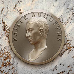 Plakette des Kaiser Augustus