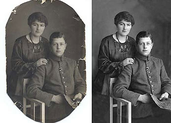Gruppenfoto vorher-nachher