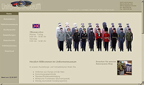 Internetseite von Uniformenmuseum